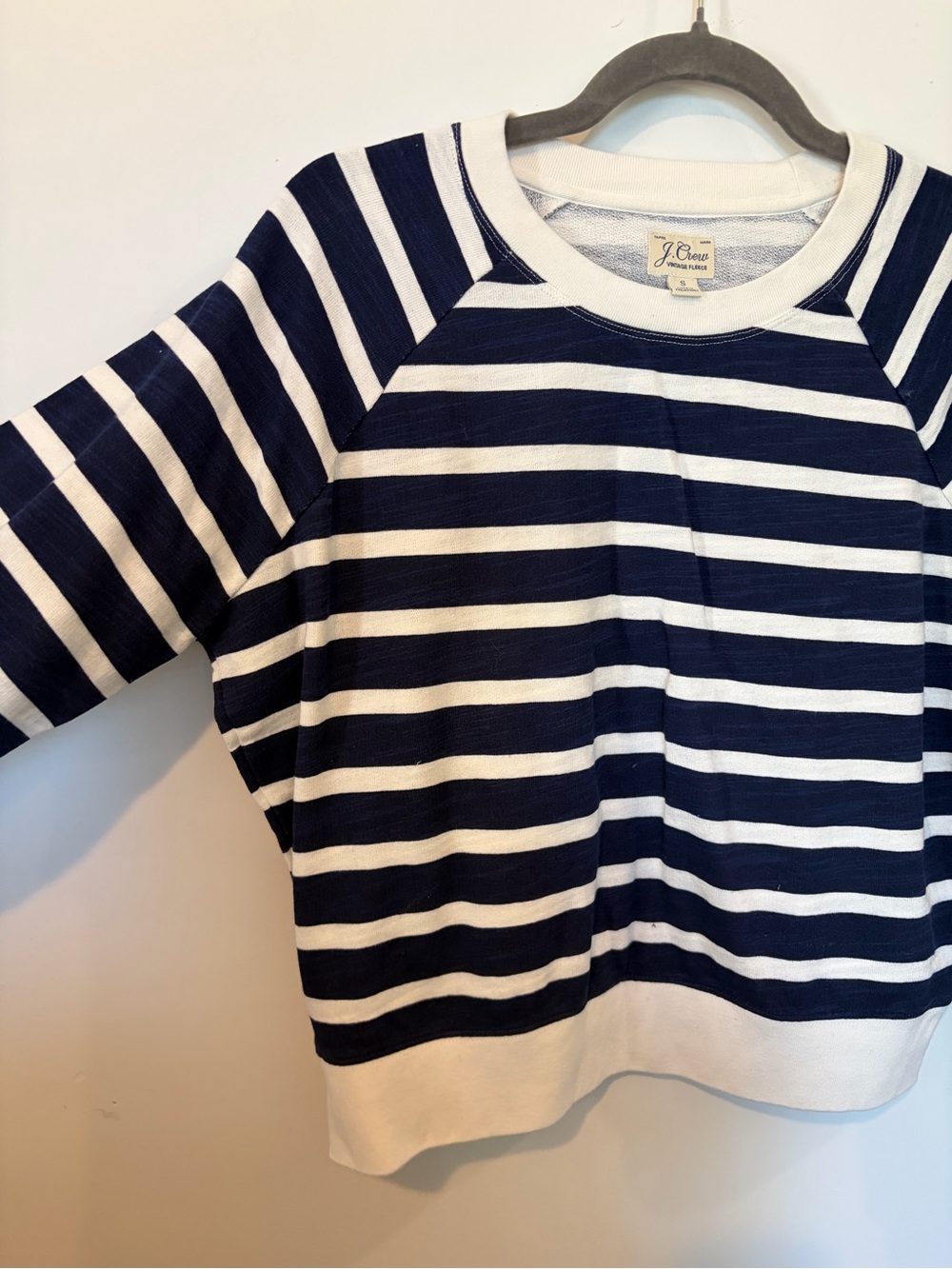 J. Crew Vintage cotton terry crewneck pullover in stripe - Small - Picture 5 of 13